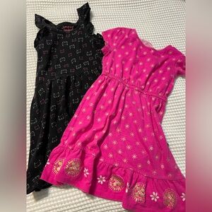 Jumping Beans Pink and Black Kids Dresses